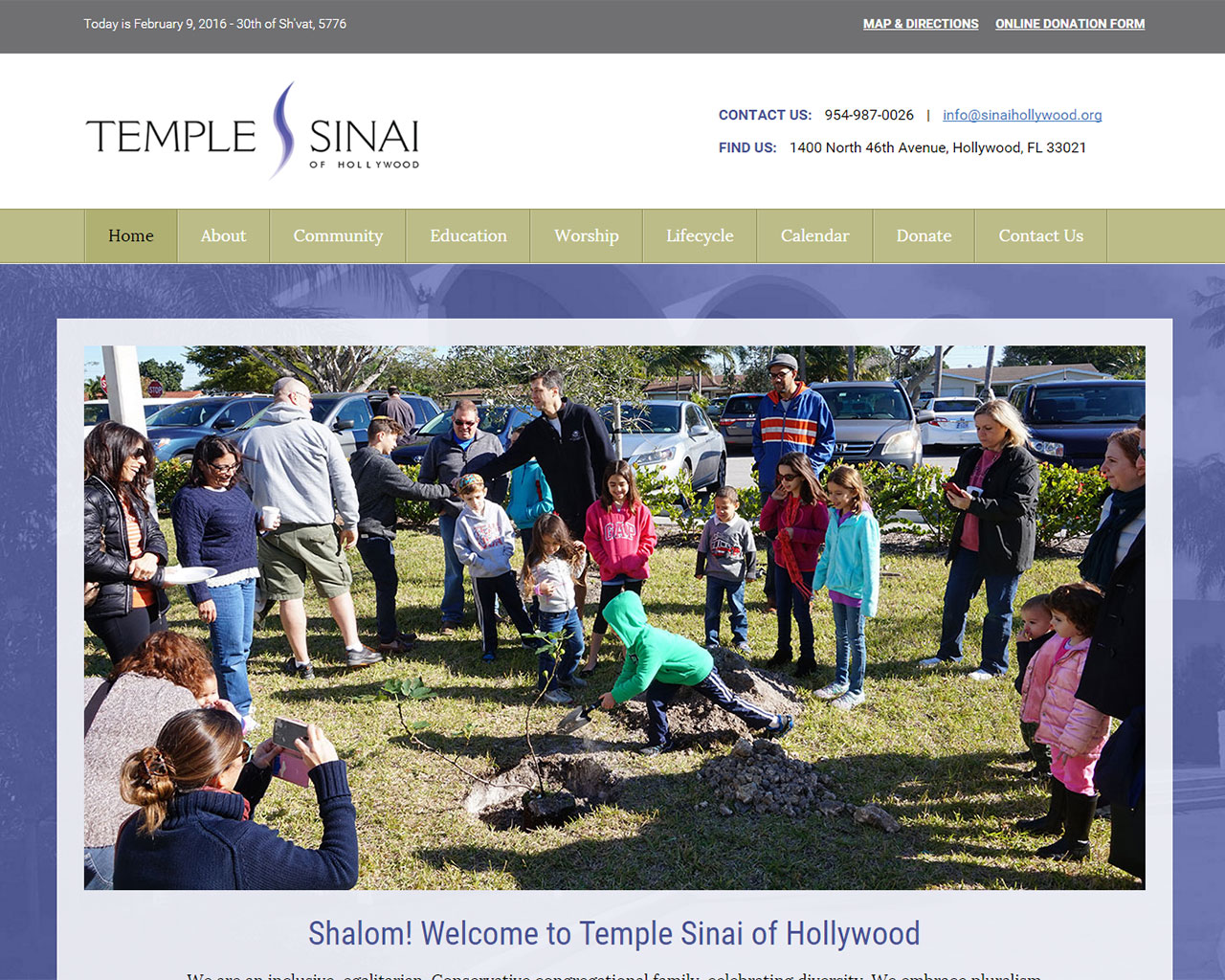 Conservative Synagogue Websites
