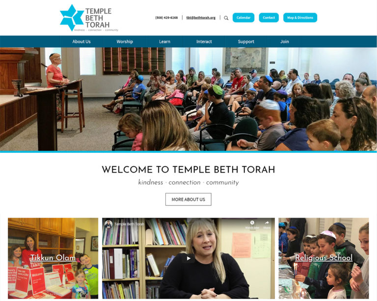 Temple Beth Torah - synagogue website
