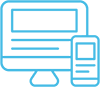 Solid cyan blue color block